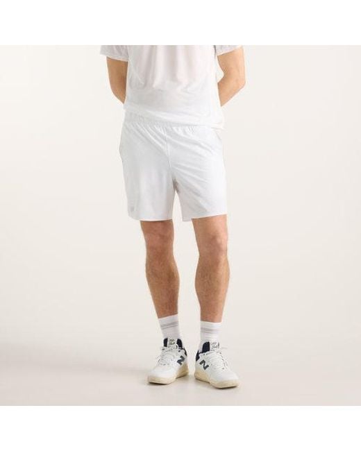 New Balance White Tournament Short for men