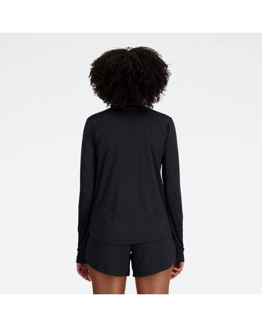New Balance Black Athletics Long Sleeve ( Heather) Clothing