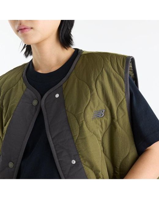New Balance Green Quilted Vest