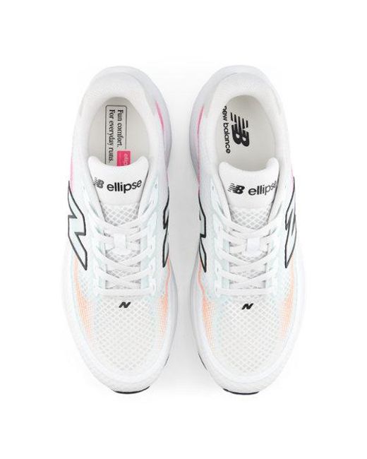 New Balance White Ellipse Breathe Running Shoes for men