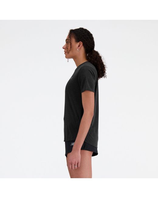 New Balance Athletics T-shirt in het Black