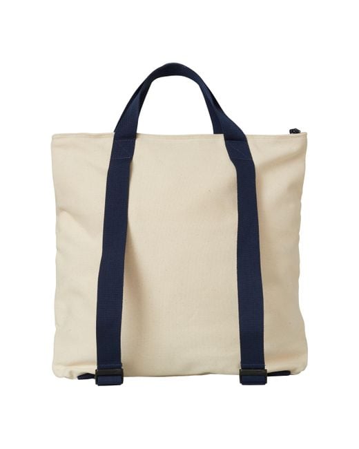 New Balance Canvas Tote Backpack In Blue Cotton Twill