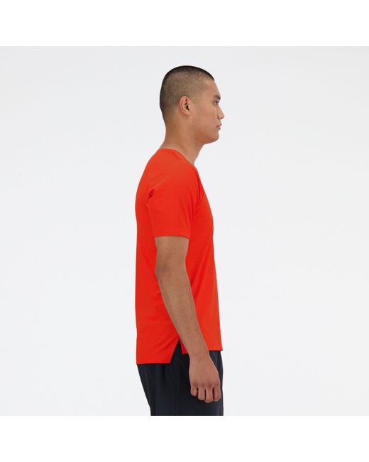 New Balance Athletics jacquard t-shirt in Red für Herren