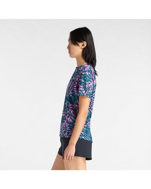 New Balance Blue London Edition Rc Essential Printed T-Shirt