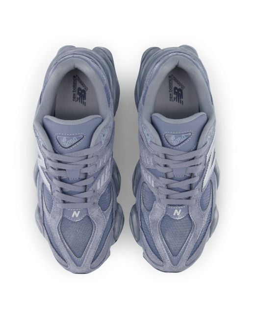 New Balance 9060 In Grey/blue Leather