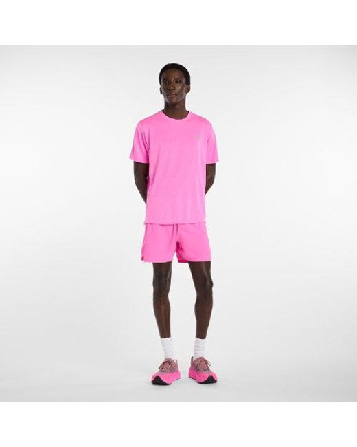 New Balance Pink Rc Short 5" for men
