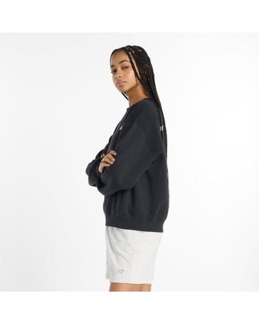 New Balance Black Reimagined Fleece Crew