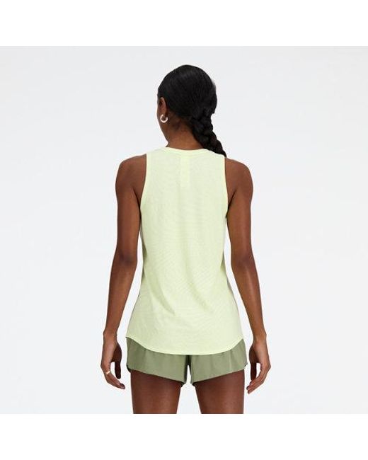 Femme Jacquard Slim Tank En, Poly Knit, Taille New Balance en coloris Green