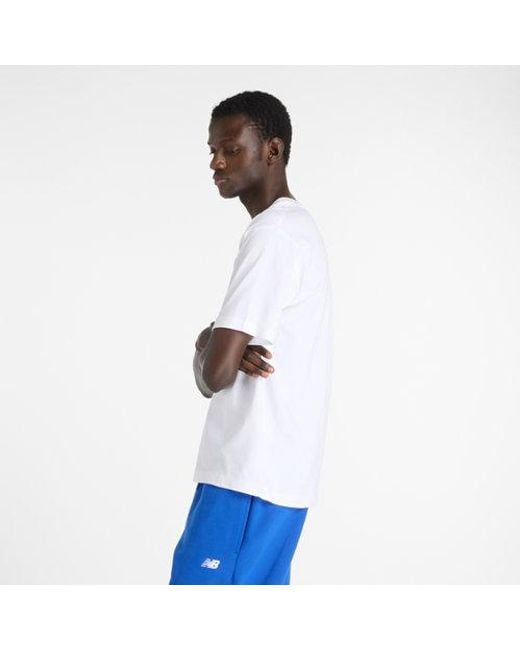 Hombre Chrome Nb T-Shirt En, Algodón, Talla New Balance de hombre de color White