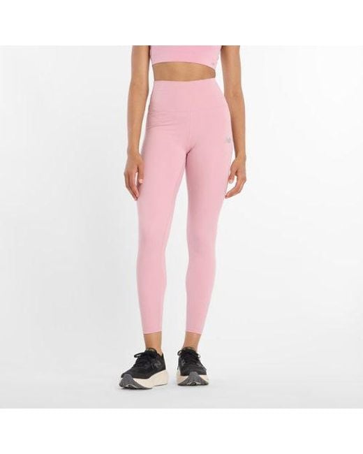 New Balance Pink Damen Nb Harmony High Rise Legging 25"