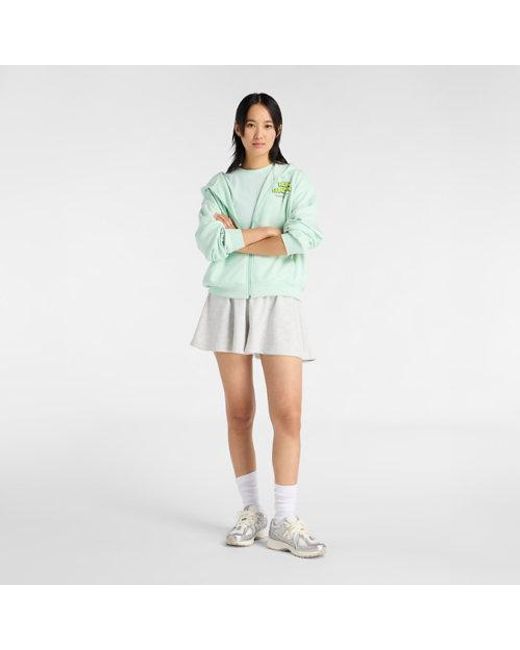 New Balance Green London Edition Sport Essentials French Terry Full Zip