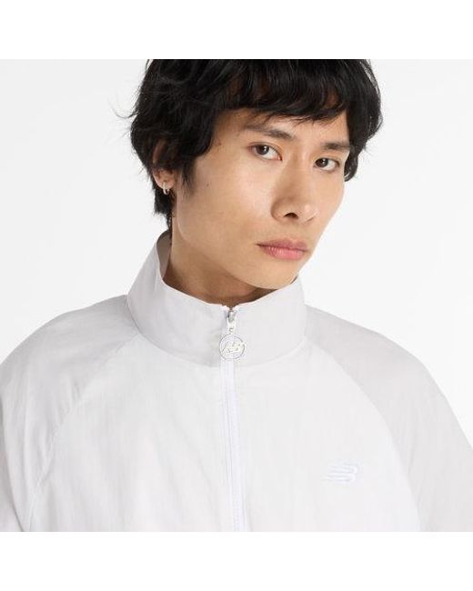 New Balance White Achieve Jacket for men