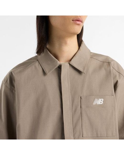 Homme Coaches Twill Jacket En, Sergé De Coton, Taille New Balance pour homme en coloris Brown