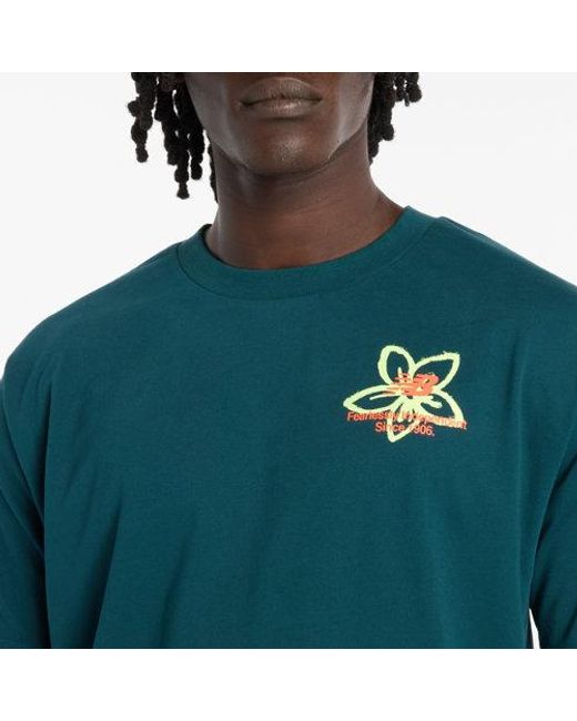 New Balance Green Boston City Run T-Shirt for men