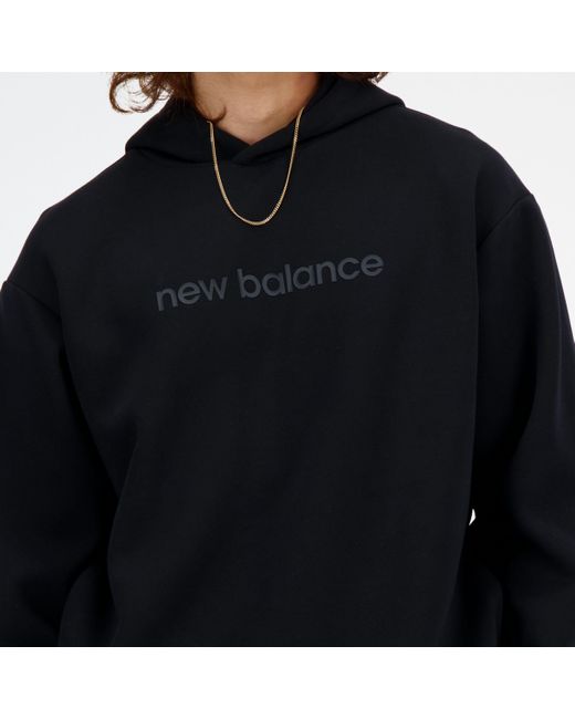 Hyper density graphic hoodie New Balance de hombre de color Black