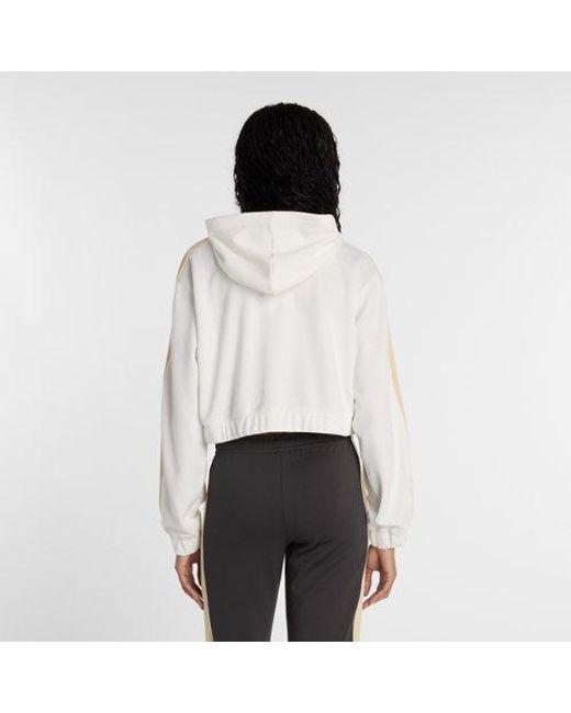 New Balance White Interlock Full Zip