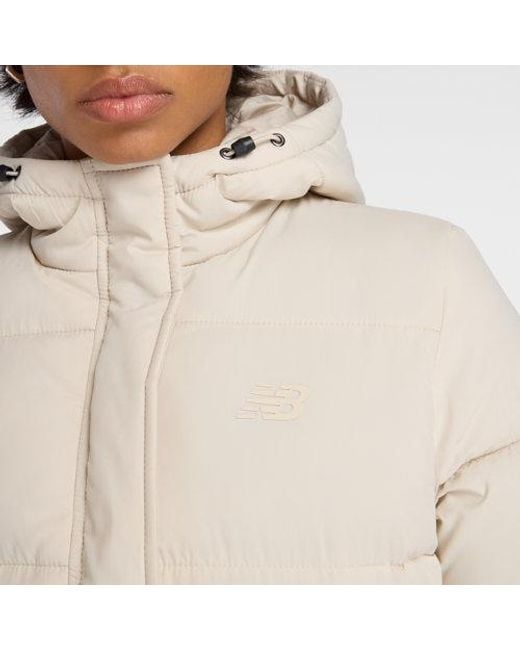 New Balance Puffer Jacket in het Natural