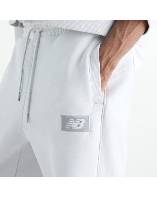 New Balance White Athletics Crafted Fleece Pant for men