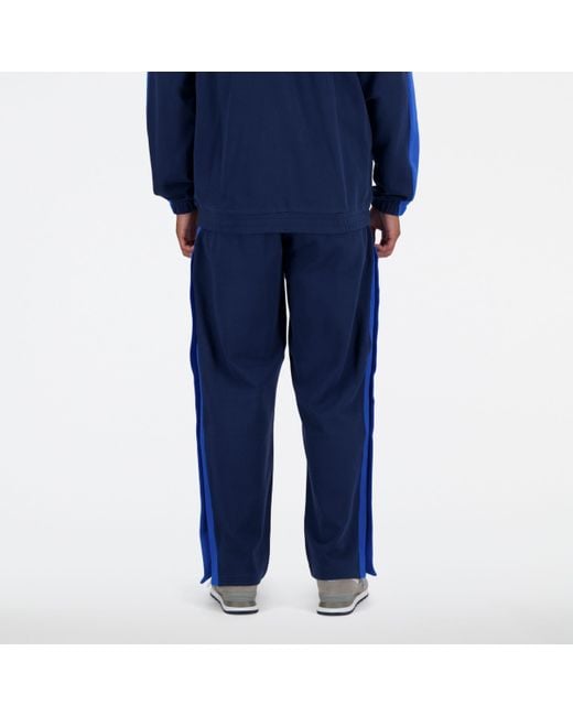 New Balance Sportswear's Greatest Hits Snap Pant In Blue Poly Knit for men