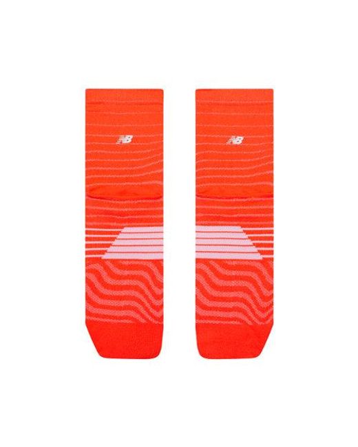 Pro Run Qtr Socks 1 Pair di New Balance in Red