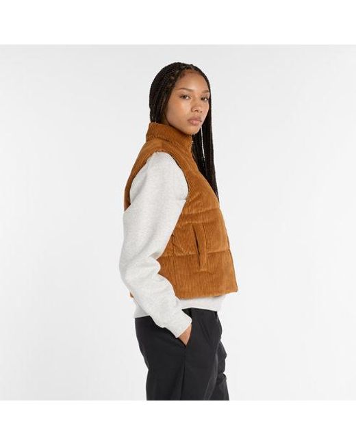 New Balance Brown Wide Wale Corduroy Vest
