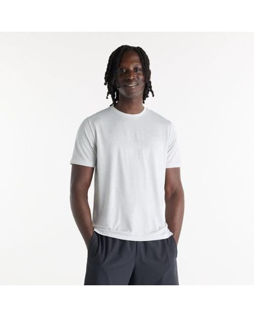 New Balance White Day Running Club T-Shirt Polywoven, Size 2X-Large for men