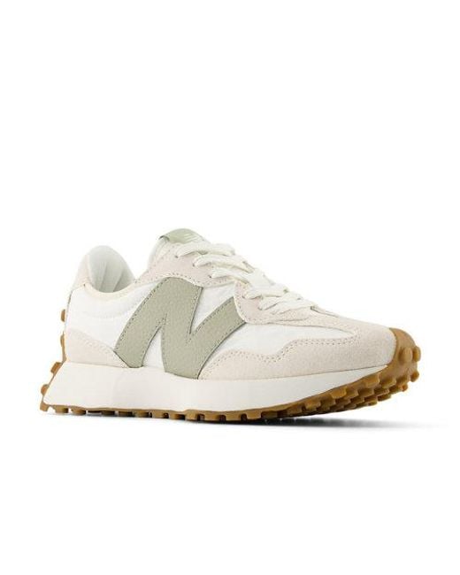 Femme 327 En, Suède/Mesh, Taille New Balance en coloris White