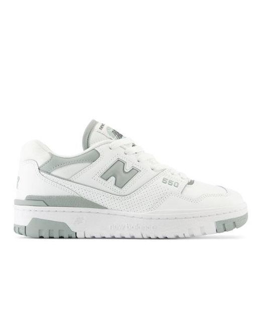 New Balance 550 In White/green Leather