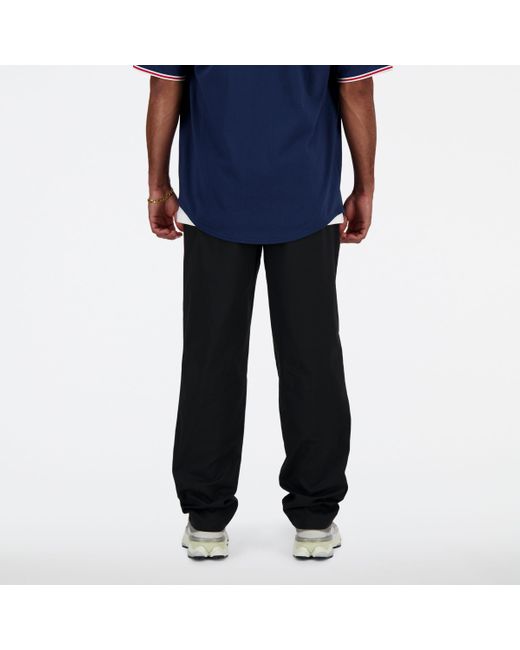 New Balance Blue Twill Straight Pant 32" In Cotton Twill for men
