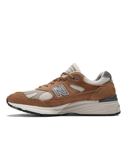 Made in uk 991v2 nostalgic sepia in marrone/grigio di New Balance in Brown