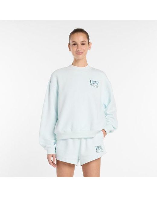 New Balance Blue Reimagined Fleece Crew