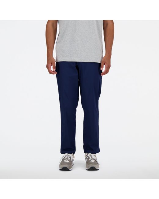 New Balance Blue Twill Straight Pant 30" for men