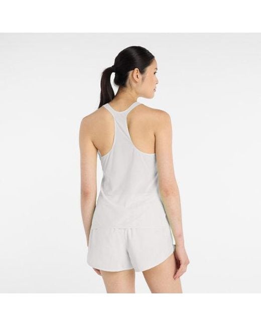 Donna Race Day Ultra Light Singlet di New Balance in White