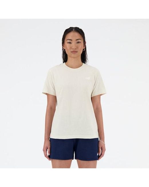 New Balance White Sport Essentials Jersey T-Shirt