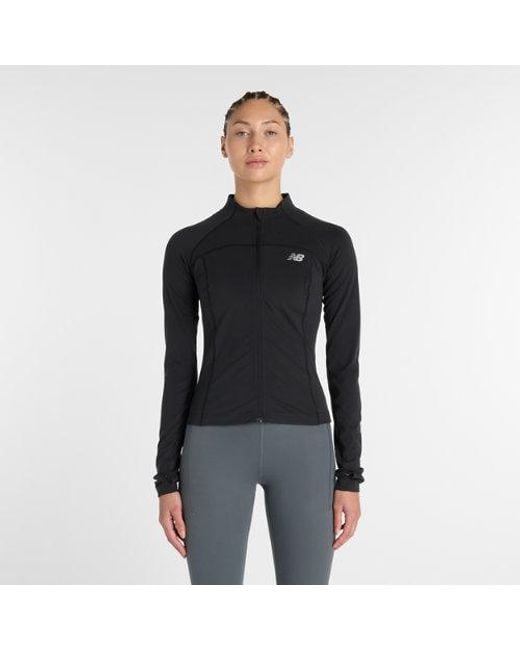 New Balance Black Nb Harmony Fitted Full Zip