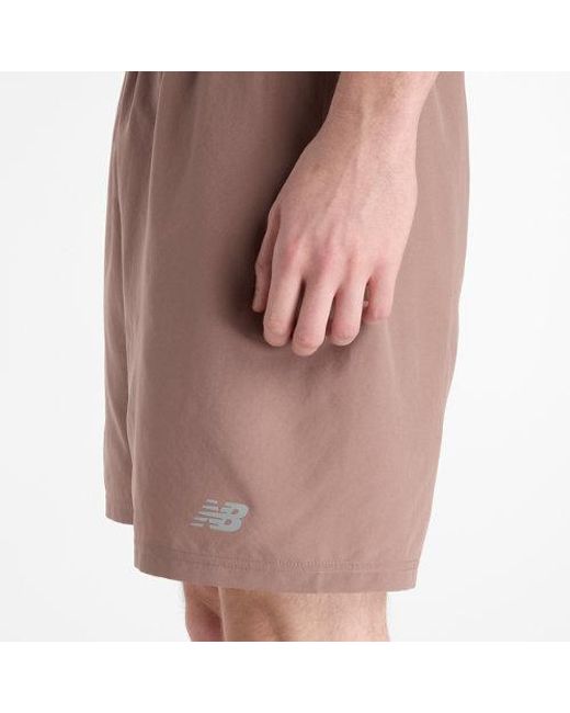 New Balance Pink Sport Essential Short 7" for men