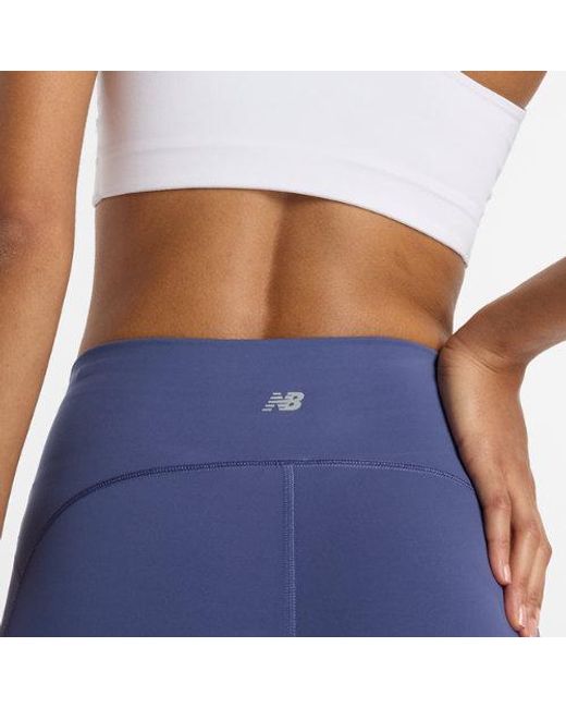 New Balance Blue Nb Sleek Pocket High Rise Legging 27"