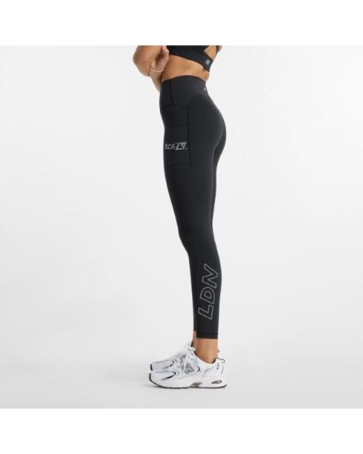 New Balance Black London Edition Rc Pocket Legging 25"