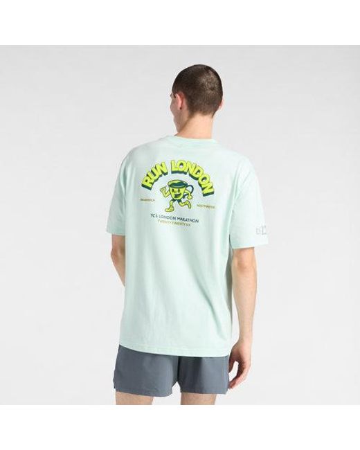 New Balance Green London Edition Graphic T-Shirt 3 for men