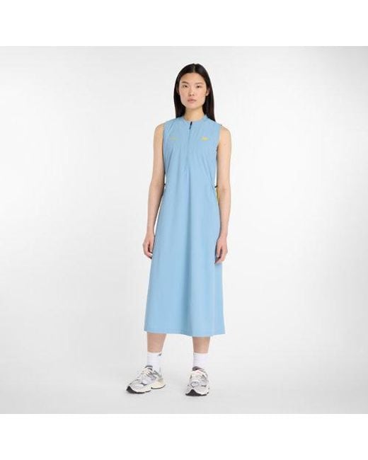 New Balance Blue Damen Nb Long Dress