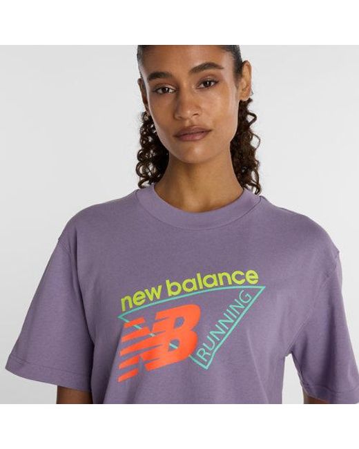 New Balance Purple Classic Tri-Logo T-Shirt