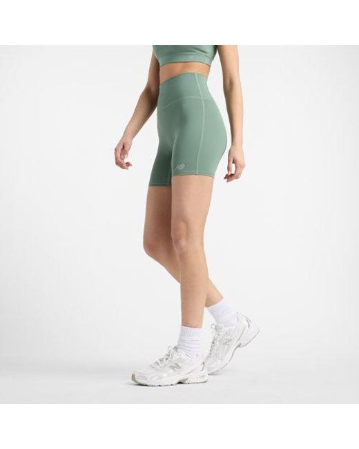 New Balance Script High Rise Short in het Blue