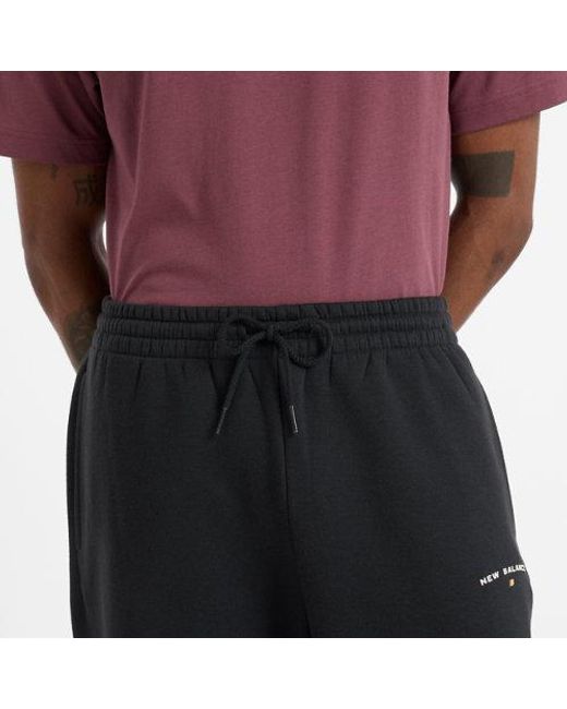 New Balance Black Reimagined Fleece Graphic Jogger for men