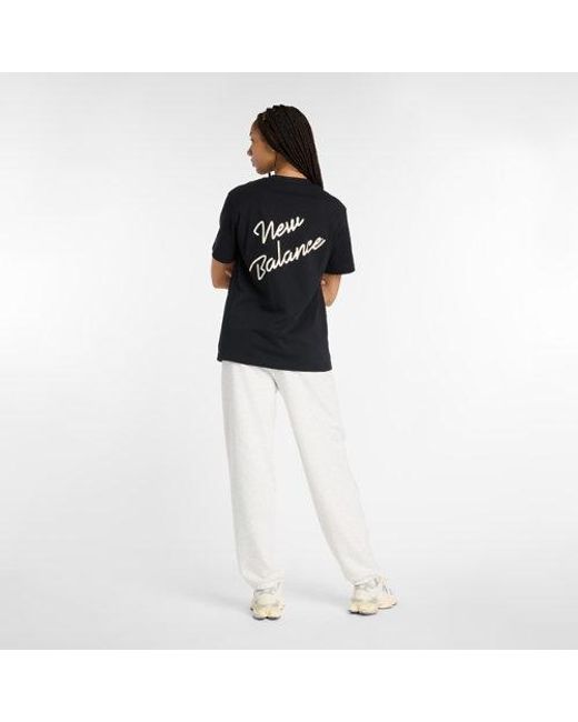 New Balance Black Athletics Script T-Shirt