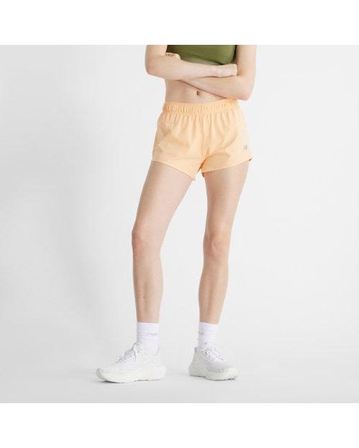 New Balance White Rc Short 3"