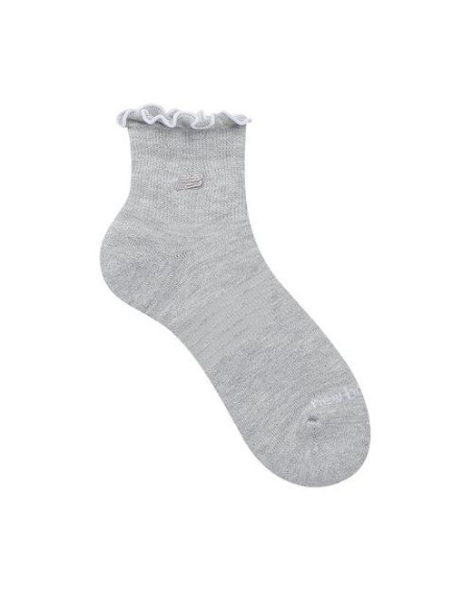 New Balance Gray Active Premium Ruffle Socks 1 Pair