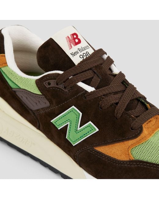 Made in usa 998 in marrone/verde di New Balance in Brown