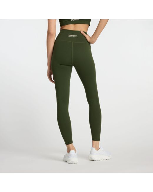New Balance Green Nb Harmony High Rise legging 25" In Poly Knit