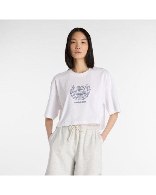 New Balance Debut Sculpture T-Shirt in het White