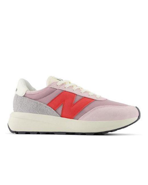 370 En, Gamuza/Malla, Talla New Balance de hombre de color Pink